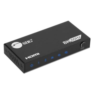 Imagem de SIIG Divisor Hdmi 2.1 1X2 8K 60Hz Com Vrr/Allm - Até A 60Hz, 1 Entrada E 2 Saídas, Hdcp 2.3, Lpcm 7.1 Canais, Compatível Dts-Hd/Dolby Digital/Dolby Truehd, Downscaler, Gerenciamento De Edi