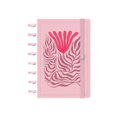 Imagem de Caderno de Disco ISCOOL Pequeno Flore(Ser) Raiz Rosa Claro