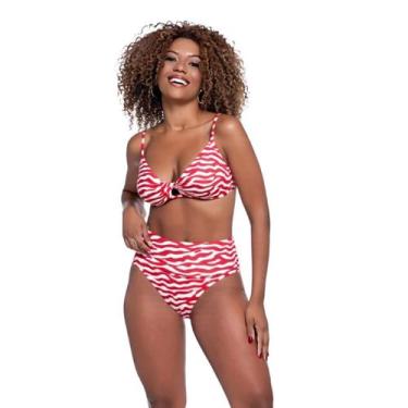 Imagem de Biquíni Estampado Feminino Hot Pant Bojo Top Com Abotoador - HYPE MODA