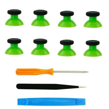 Imagem de CTHTBZ Kit De Reparo Com 8 Peças Joysticks Analógicos Substituição Para Controle Xbox Core, Joystick One S/X/Elite, Personalizadas Da Série X/S (Preto E Verde)