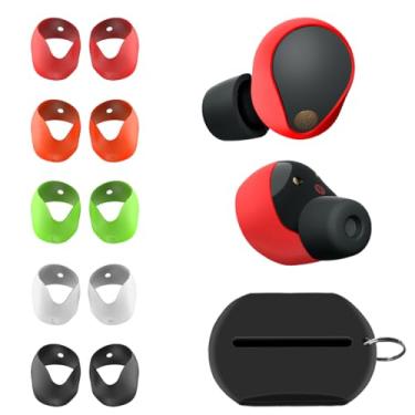 Imagem de Luckvan Ganchos De Silicone Para Fones Ouvido Sony Wf-1000Xm5, Pontas, Ouvido, Capa Protetora, 5 Pares