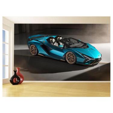 Imagem de Papel De Parede 3D Carro Lamborghini V12 Sian 3,5M Car222 - Você Decor