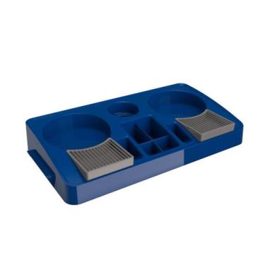 Imagem de Bandeja Café Chá Leite Organizador Porta Copo/Sachê / Para 2 garrafa -