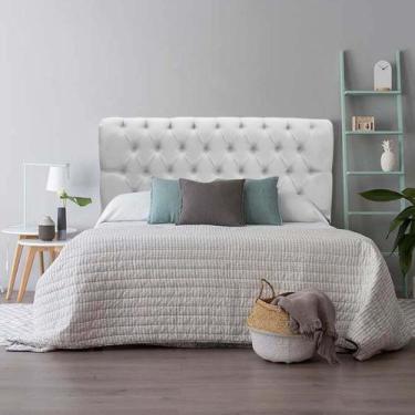Imagem de Cabeceira Estofada Capitonê Livia 160cm Queen Size Para Cama Box mater
