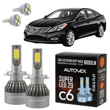 Imagem de LED H7 Super Branca Farol Baixo Automotiva Azera 2007 A 2017 - Autovex