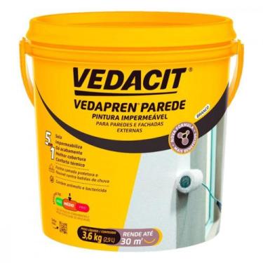 Imagem de Otto Vedacit Vedapren Parede Pintura Impermeavel Branca 3,6Kg, Branco