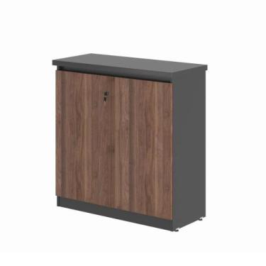 Imagem de Balcao Baixo 2 Portas Amelia Noce Preto - CASA H