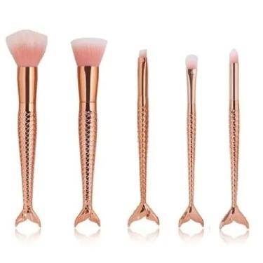 Imagem de Kit pincel c/5 pinceis escama sereia hs86414 rose - Inter