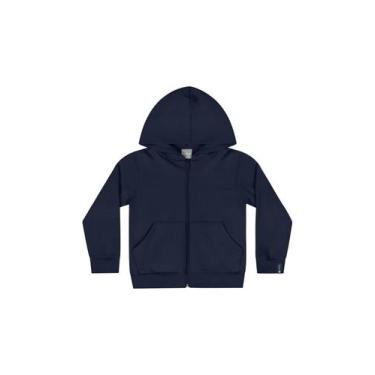 Imagem de Jaqueta Básica em Molecotton para Menina Quimby, Azul marinho, 12