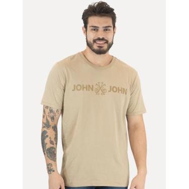 Imagem de Camiseta John John Masculina JJ Basic Logo Rusty Cáqui Claro, S/P