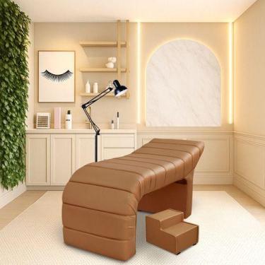 Imagem de Maca Estofada Luxo Para Estética, Spa, Cílios, Sobrancelhas - Bz Home 