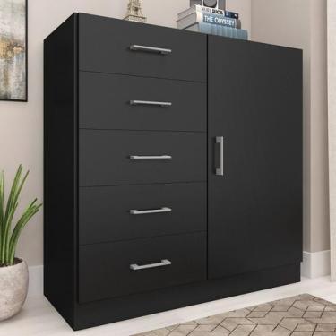 Imagem de Cômoda para Quarto 1 Porta 5 Gavetas Miami - Fellicci