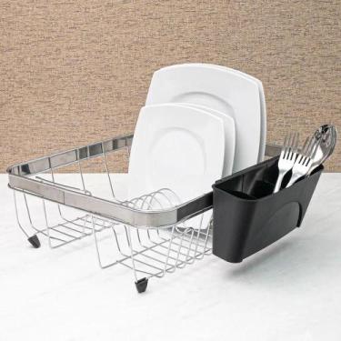 Imagem de Escorredor de Louça 12 Pratos Prata / Preto Arthi