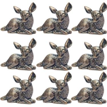 Imagem de Puxadores de gaveta retrô vintage maçanetas de cômoda antigas sólidas ferragens de armário de furo único puxador em forma de veado ferragens decorativas premium para portas para armários e gavetas (5