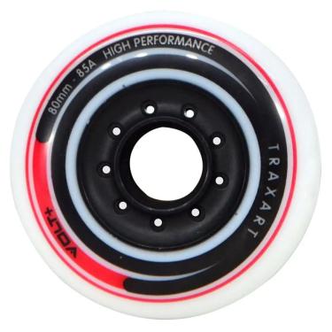 Imagem de Roda Para Patins 80mm Traxart Volt Cor Branco (jg C 4)