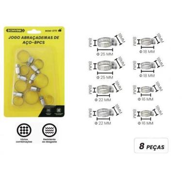 Imagem de Jogo abracadeira de aco-8pcs 2711 - BOMVINK