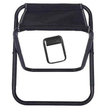 Imagem de Banco Banquinho Dobravel Banqueta Cadeira Portatil Acampamento Praia C