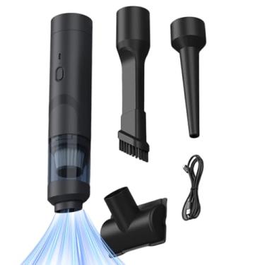 Imagem de Rrlihjgu Aspirador de carro sem fio - Aspirador doméstico - Espanador de ar portátil 19000PA de alta potência sem fio de 200 W para limpeza de cabelo e poeira de carro