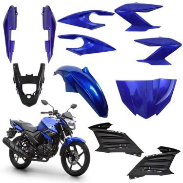 Imagem de Kit carenagem completo traseiro dianteiro fazer 150 azul 2020 2021 202