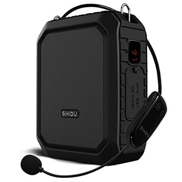Imagem de Amplificador de voz sem fio com microfone portátil UHF, alto-falante Bluetooth de 18 W, sistema de alto-falante pequeno Pa sem fio, amplificador à prova d'água para professores, sala