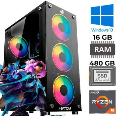Imagem de Computador Gamer AMD Ryzen 5 5600GT, 16GB DDR4, SSD 480GB, Gráfico Int