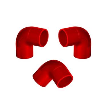 Imagem de Kit 3Un Cotovelo 90° C/Janela P/Eletroduto 1pol (Vermelho)