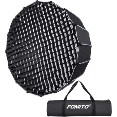 Imagem de Nicefoto 35,4 polegadas/ 90 cm Softbox Parabólico Profissional Rápido Configuração Profunda Macia Caixa com Suporte de Grelha e Bowen para Studio Flash Luz Fotografia