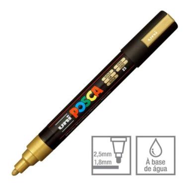 Imagem de Marcador uniball posca - pc - 5m - ouro - UNI MITSUBISHI PENCI, Dourad