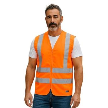 Imagem de Colete de Proteção Refletivo Sinalização Transito sem bolso Vicsa Dann