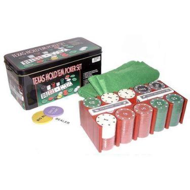 Imagem de Estojo Poker Lata com 200 Fichas - Tacolândia