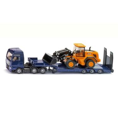 Imagem de Miniatura Caminhão Prancha Man Pá Carregadeira Jcb Siku 1/87