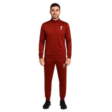 Imagem de Conjunto Agasalho Liverpool Jaqueta Calça Vermelho SPR, Vermelho, 3G