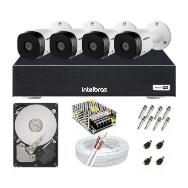 Imagem de Kit Câmera de Segurança Intelbras CFTV 4 Câmeras Multi Hd 720p 1mp DVR