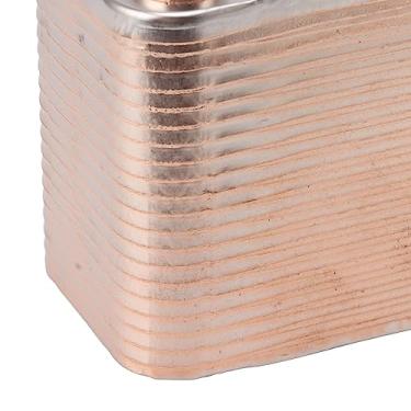 Imagem de Placas Trocador de calor Aço inoxidável de alta eficiência NPT1/2 Coolidor de contracorrente de rosca para aquecimento de água e fabricação de cerveja em casa 40 placas 12x12x7.2cm