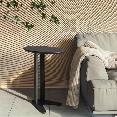 Imagem de Mesa De Canto TB604 60cm 100% MDF Preto Fosco Dalla Costa