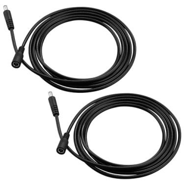 Imagem de KSK Cabo de extensão de alimentação CC à prova de mastigação, cabo de extensão de 5,5 mm x 2,1 mm, cabo de extensão de 12 V para câmera de segurança CCTV, câmera IP, etc., cabo de alimentação