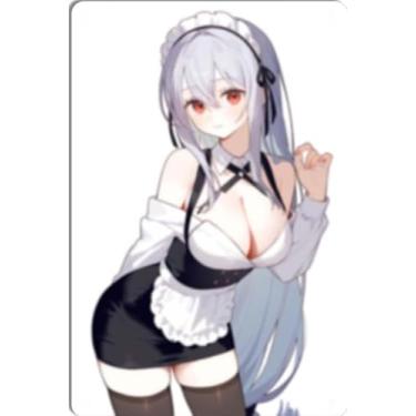 Imagem de DKLOWK Pôster de metal quente de menina anime fofo biquíni sexy placa de decoração de parede para casa bar clube quarto banheiro homem caverna Otaku 20 x 30 cm