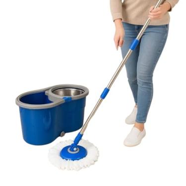 Imagem de Mop Giratório 360° com Balde Duplo, Sistema de Limpeza Doméstica, Cores Sortidas