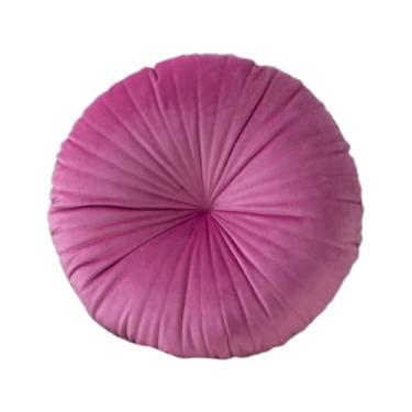 Imagem de IEUDNS Almofada de chão redonda de abóbora, decoração para casa, almofada de chão criativa premium, macia para cadeira, sofá-cama, sala de trabalho, quarto, Rosa Vermelha