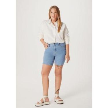 Imagem de Bermuda Jeans Cintura Alta Ciclista Feminina-Feminino