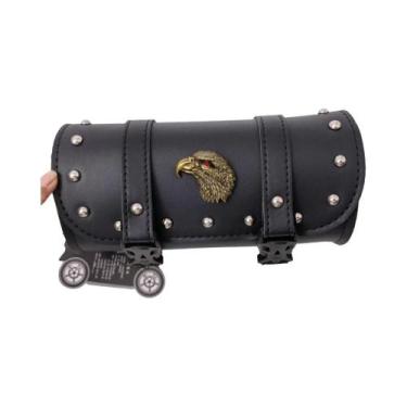 Imagem de Alforje Universal Para Motocicleta, Bolsa De Couro PU Para Armazenamen