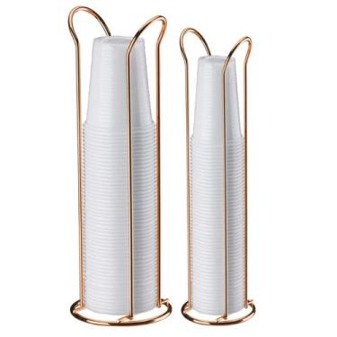Imagem de Kit Organizador Suporte Porta Copos Descartáveis 50/80 e 200ml Para Ca