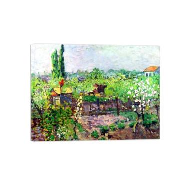 Imagem de Impressão em tela de paisagem, pintura famosa, arte de parede, pôster, pomar, decoração de sala de estar, pronto para pendurar, tela embrulhada 60x80cm24x31in