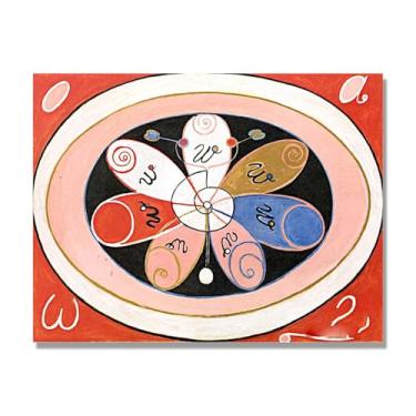 Imagem de Pôster Hilma Af Klint, (Evolução, nº 15), reproduções de pinturas famosas, imagem de arte abstrata para sala de estar quarto decoração de casa. 30x40cm-11,8x15,7 pol. Somente tela