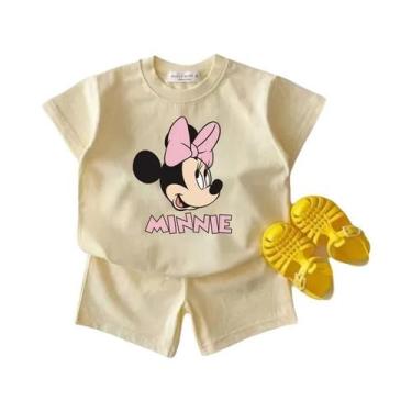 Imagem de Conjunto De Camiseta E Shorts De Algodão Para Bebês Meninas Da Disney 
