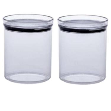 Imagem de Kit 2 Potes Herméticos Lumini Redondo Com Tampa 1,000 ML - Paramount