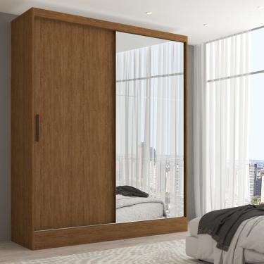 Imagem de Guarda-Roupa Solteiro Istambul 2 Portas 2 Gavetas com Espelho Naturalle Tx - Pm