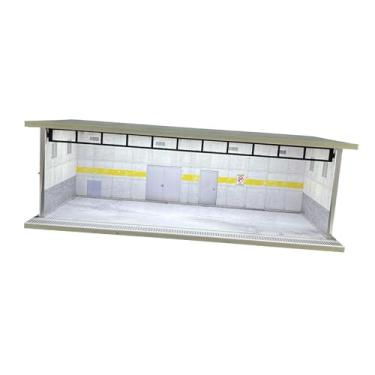 Imagem de YIJU Vitrine de carro modelo 1/64, estacionamento com LED, acessório de coleção para carros de brinquedo, bonecos de ação, cenário de garagem, Style E