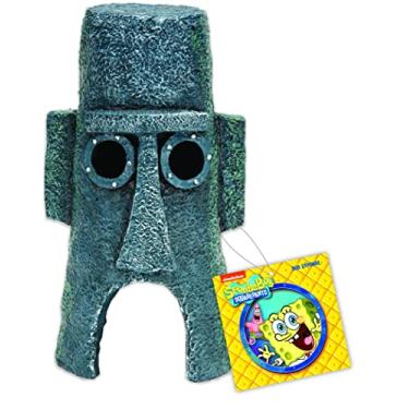 Imagem de Penn-Plax Estátua De Aquário Ilha Lula Bob Esponja Casa Cinza 15 Cm - Pds-030172045806