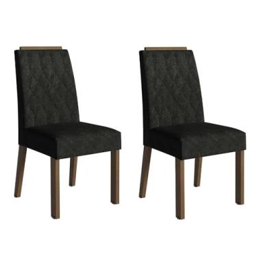Imagem de Kit 2 Cadeiras de Jantar 4256 com Espaldar Rustic/oxford Madesa